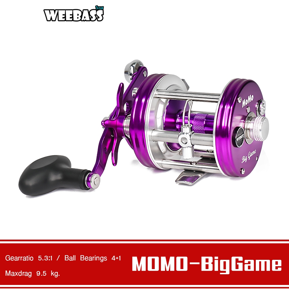 WEEBASS รอก - รุ่น MOMO-BIG GAME รอกตกปลา รอกเบททรงกลม รอกหน้าดิน รอกตกทะเล