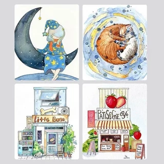 【COD】48 สี บบพกพาสีน้ำสีเม็ดสีแข็งวาดชุดพ Watercolor สีน้ำเซ็ทใหญ่ 48/36 สี ชุดสีน้ำกล่องเหล็กโลหะ พร้อมพู่กัน พู่กันแ