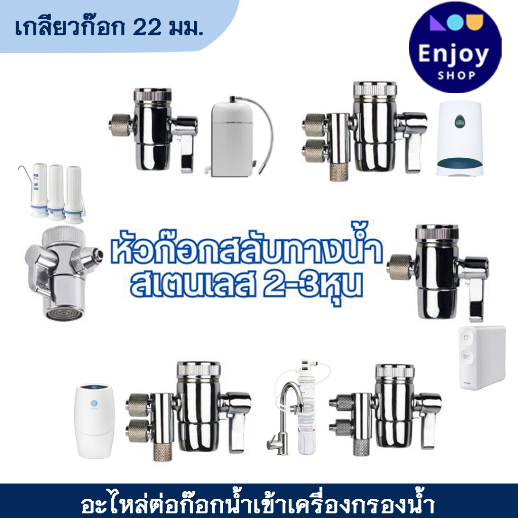 วาล์ว สลับทางน้ำ หัวเบี่ยงทิสทางน้ำ ต่อก๊อกเข้าเครื่องกรองน้ำ
