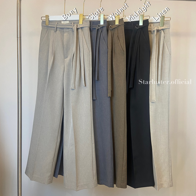 Lilly Pants 🍪 กางเกงทรงกระบอกตรง ดีเทลเชือกผูก