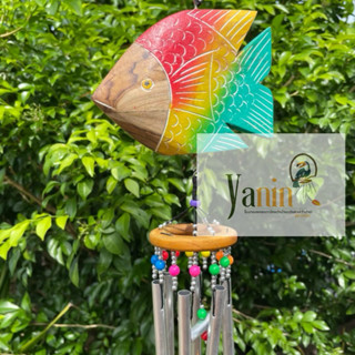 โมบายเเขวนปลา/นก/เป็ด/แมวไม้แกะสลักสี(พร้อมโมบาย)พร้อมส่ง