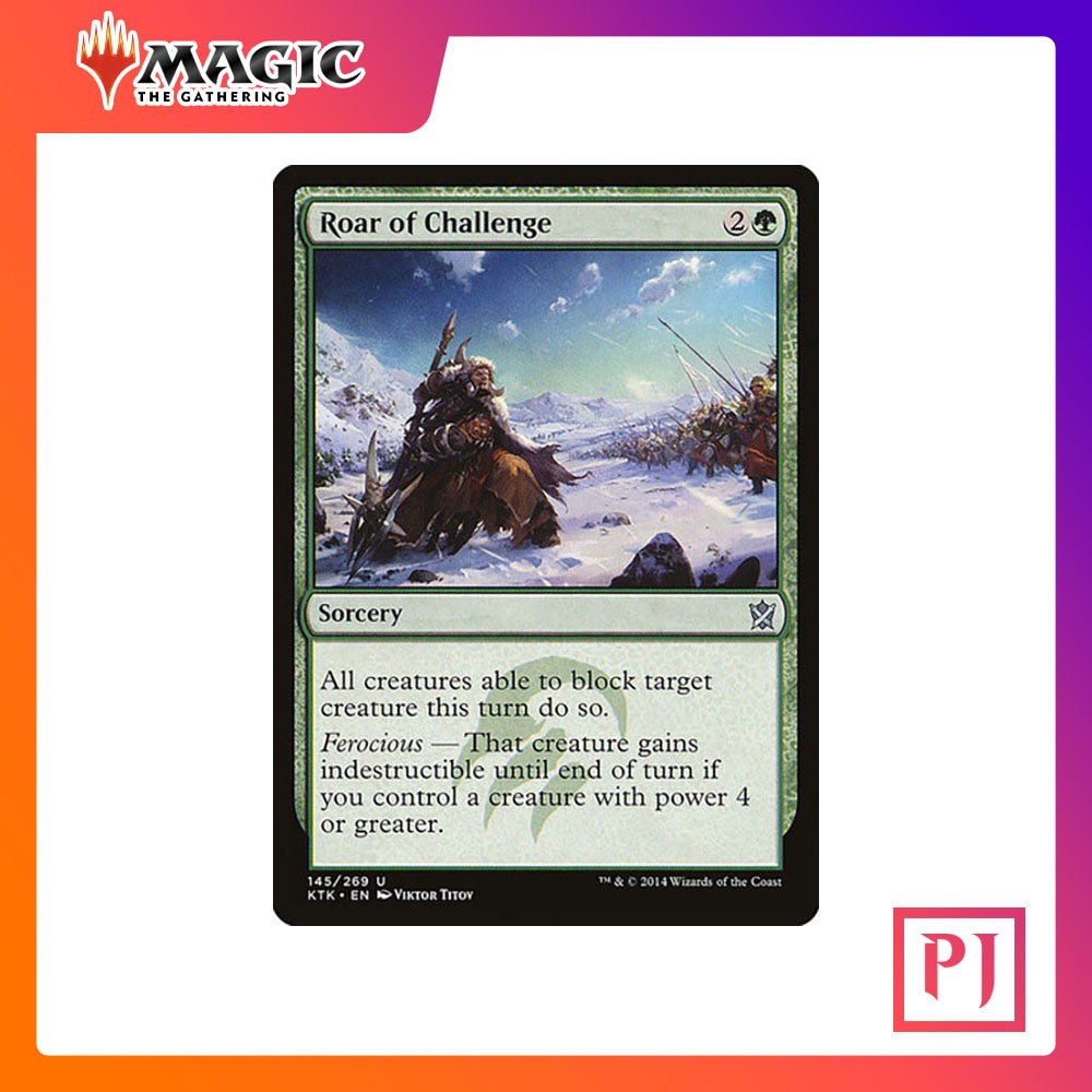 [MTG] Roar of Challenge [KTK] [GREEN] [UNCOM] [NORMAL] [ENG] (การ์ดเมจิค / Magic the Gathering)