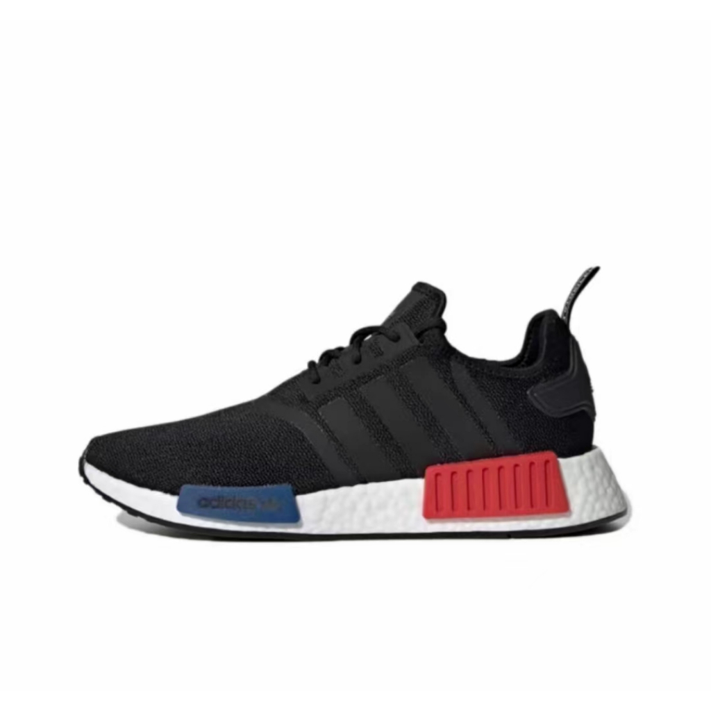 【Certified products 💯】Adidas Originals NMD_R1 Low รองเท้าผู้ชาย “White/Black/Red” Sports shoes