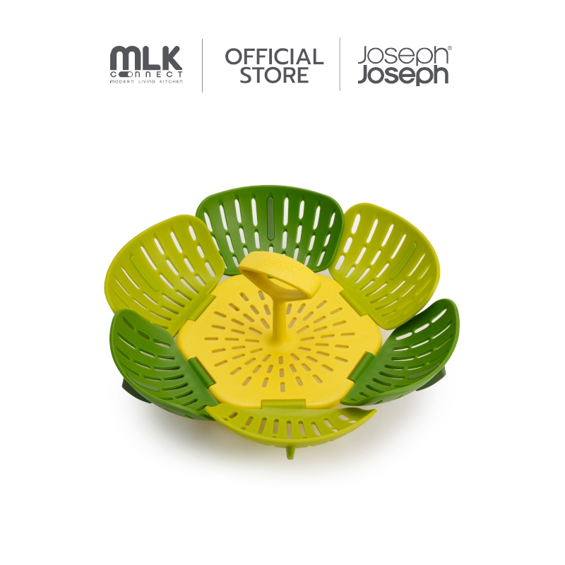 Joseph Joseph อุปกรณ์สำหรับนึ่งอาหาร สามารถปรับขนาดได้ รุ่น Bloom สี Green N45030
