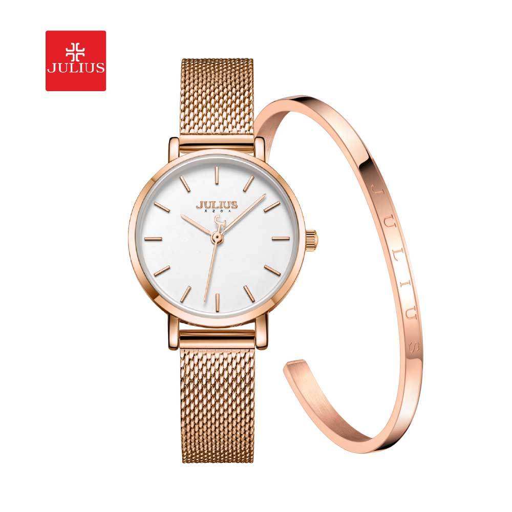 Set นาฬิกา Julius JA-1164L + กำไลJulius สลักโลโก้จูเลียสหรูหรา แบรนด์เกาหลีแท้ 100%