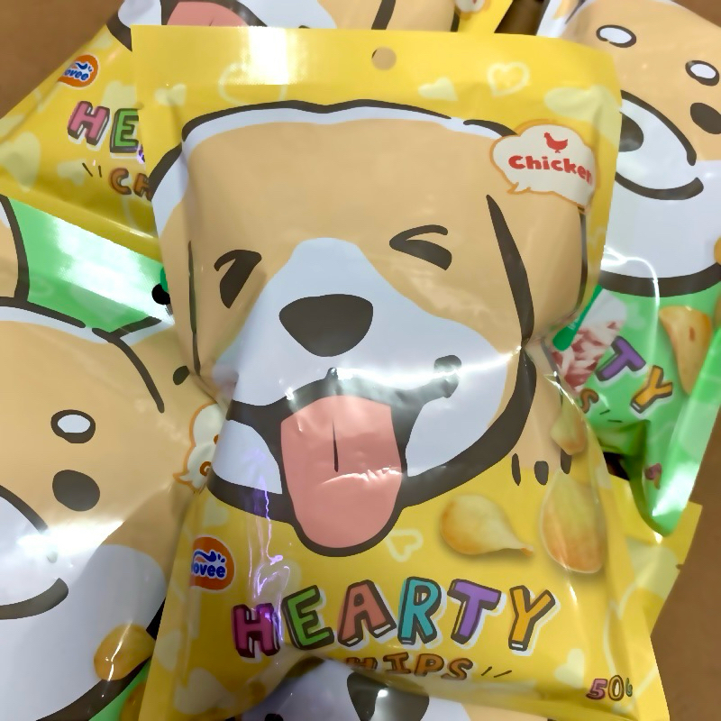 ขนมน้องสุนัขอบกรอบ HEARTY CHIPS กรอบกลิ่นหอม คุณประโยชน์ครบถ้วน 50g.