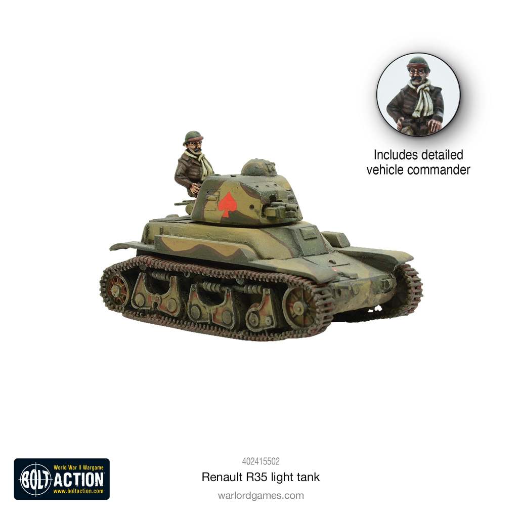 [พร้อมส่ง] WARLORD GAMES: BOLT ACTIONS: Renault R35 light tank  โมเดลเกมสงครามโลกครั้งที่ 2