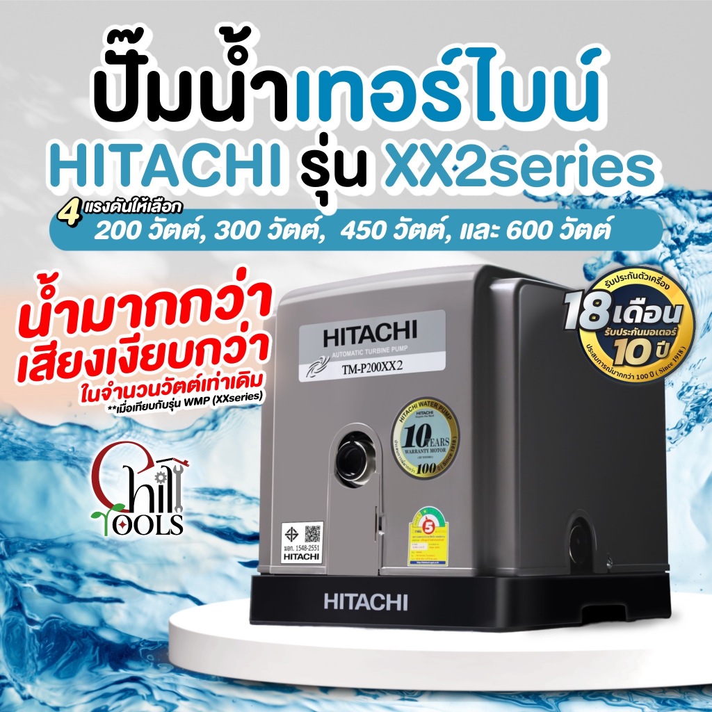 (มีบริการติดตั้งโดยคิวช่าง)TM-P300XX TM-P450XX TM-P600XX ปั้มน้ำอัตโนมัติรุ่นใหม่ turbine แรง ปั๊มเสียงเงียบ น้ำมาก - รูปที่ 2