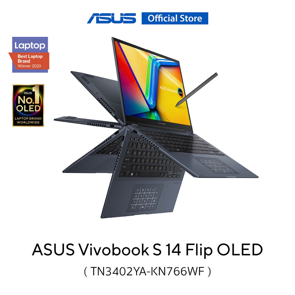 ASUS Vivobook S 14 Flip OLED (TN3402YA-KN766WF) 14" 2.8K (2880x1800), AMD R7-7730U, 16GB DDR4, 512GB