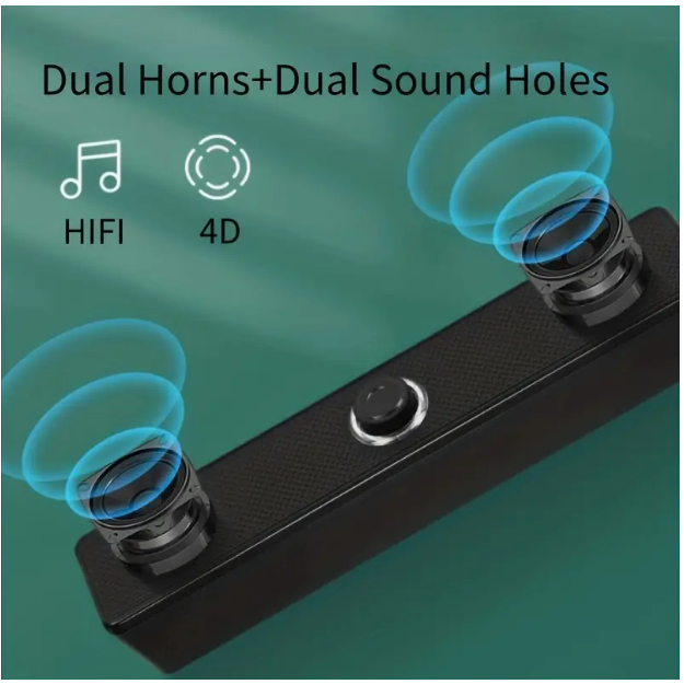 🚚พร้อมส่ง🚚ลำโพงคอม USB ลําโพง ซาวด์บาร์ แบบมีสาย สามารถเชื่อมต่อ TV หรือคอมพิวเตอร์ แบบมีสาย Speaker - รูปที่ 3