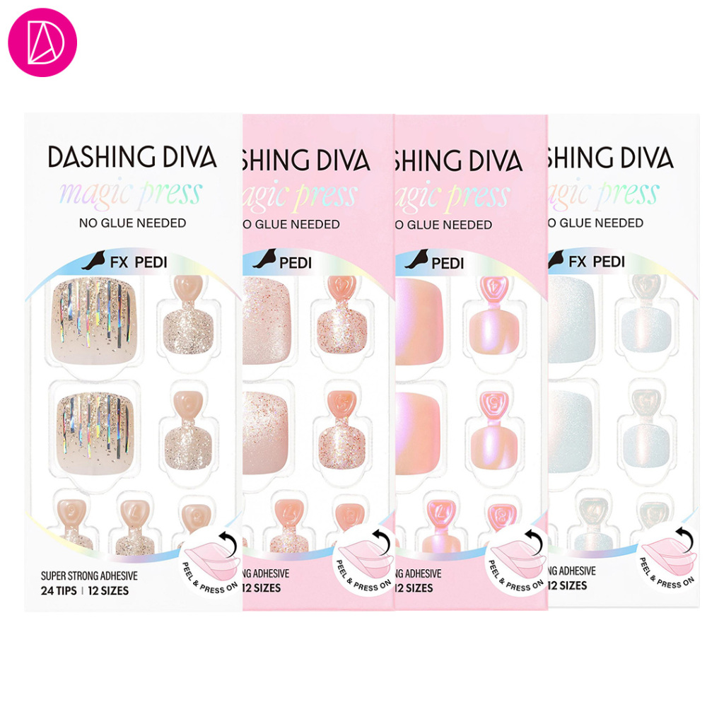 Dashing Diva เล็บปลอม สำหรับเล็บเท้ารุ่น MDR4S019XP-MDR4S026XP จำนวน 1 กล่องมี 24 เล็บ