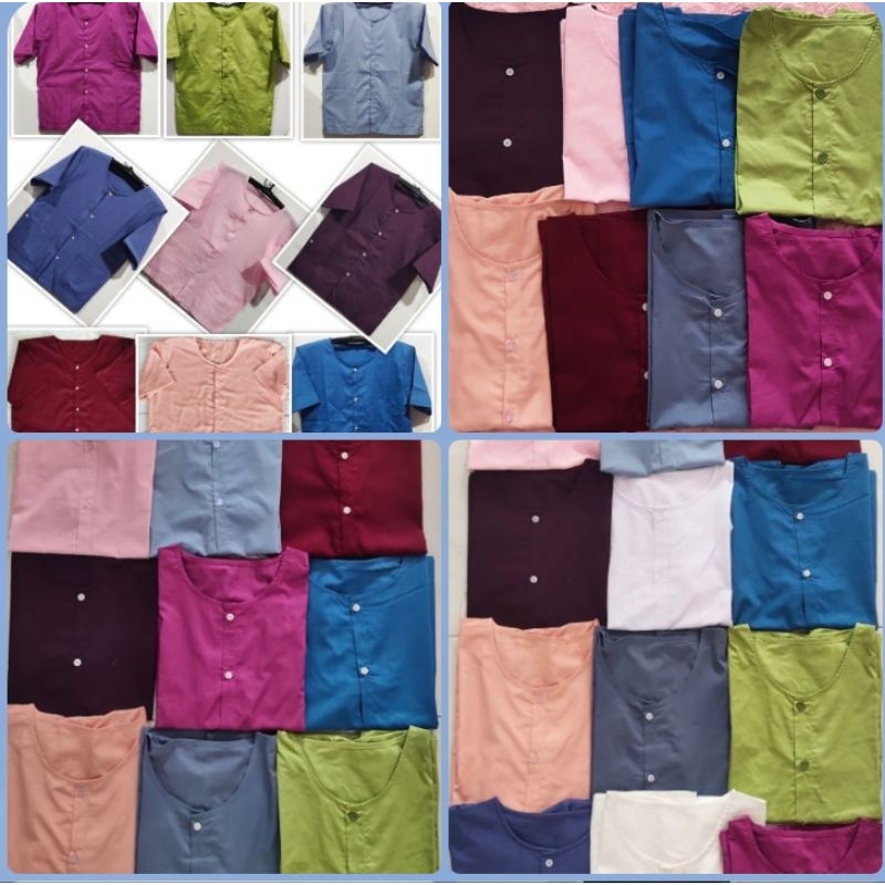เสื้อกุยเฮง เสื้อชายแก่ เสื้อใส่นวดสปา ผ้าคอทตอลผสม ผ้าโทเรนิ่ม ไซส์ M-XXL(38-50)