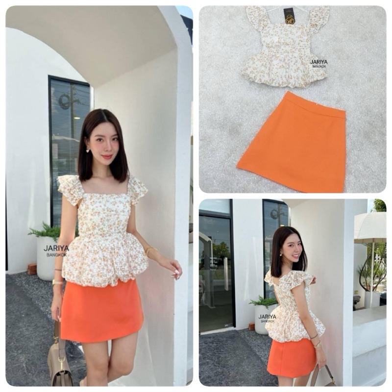 Jariya เสื้อ+กระโปรง size S มือ 1