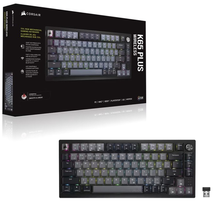 CORSAIR GAMING K65 PLUS WIRELESS [US] KEYBOARD