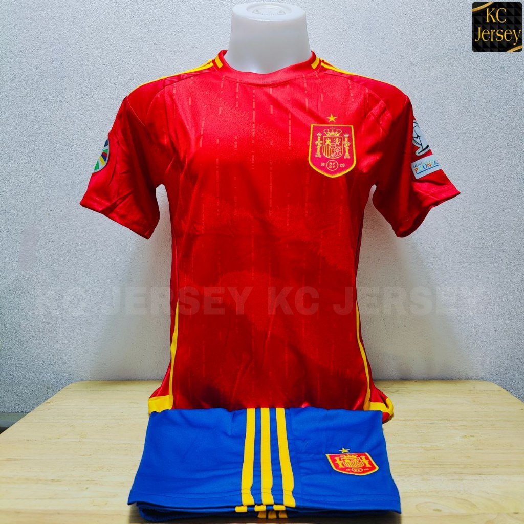 เสื้อบอล ทีมชาติ สเปน ใหม่ล่าสุด ปี 2025 แขนสั้น ครบชุดเสื้อพร้อมกางเกง