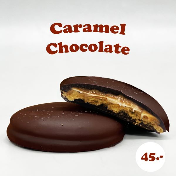 คุกกี้คาราเมลเคลือบดาร์กช็อคโกแลต (Caramel Cookie) ตรากานเวลา