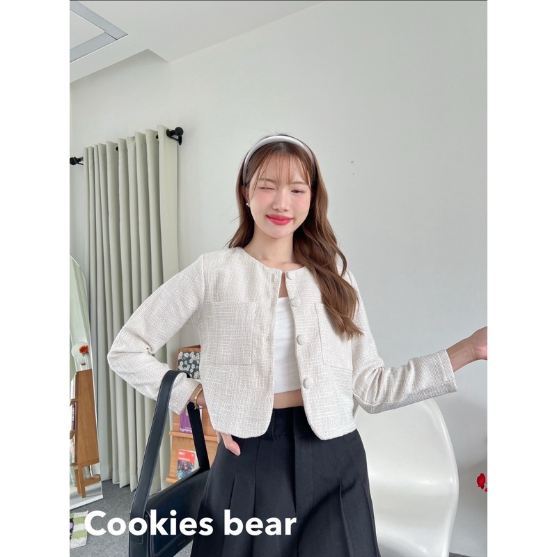 🌟 เสื้อทวิตแขนยาวเนื้อหนาผ้าทอทรงเบสิคทรงขายดีของทางร้าน / H1-3 //COOK-ดุมผ้า - รูปที่ 2