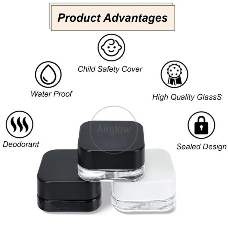 Wholesale Glass container for wax , dab, shatter, reisin 3ml/5ml/10ml