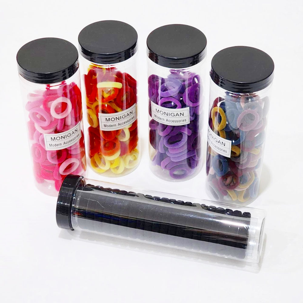 ยางรัดทรงหางม้าสูง เส้นไร้รอยต่อ มีความยืดหยุ่นสูง เรียบง่าย สไตล์เกาหลี 20 เส้น/ 1หลอด