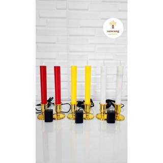 เทียนไฟฟ้า แบบเสียบปลั๊กใช้ได้ทั้งกับไฟบ้านและพาวน์เวอร์แบงค…