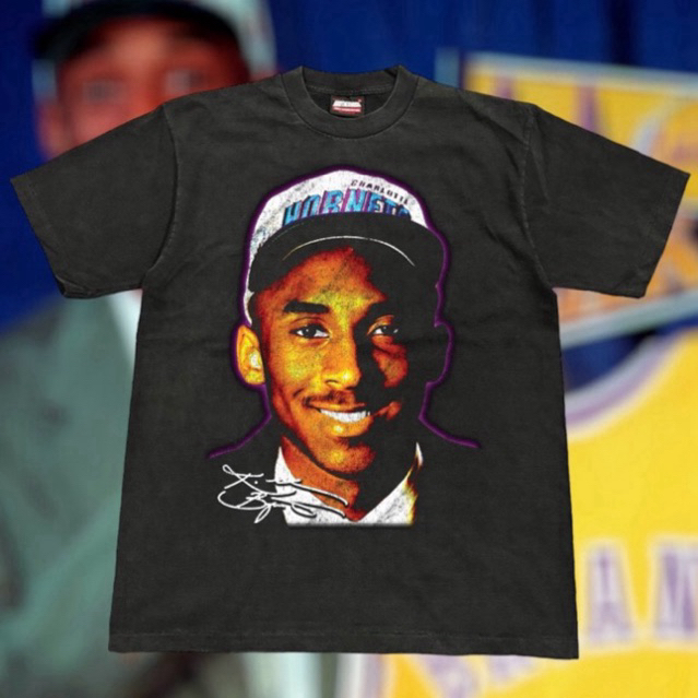 เสื้อยืดคอฟิต รุ่น kobe Bryant สีดำ/สีเฟดดำ #DTG