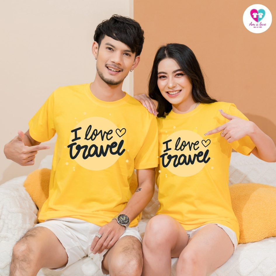 เสื้อยืดทีมครอบครัวคู่รัก เพื่อนIlovetravel