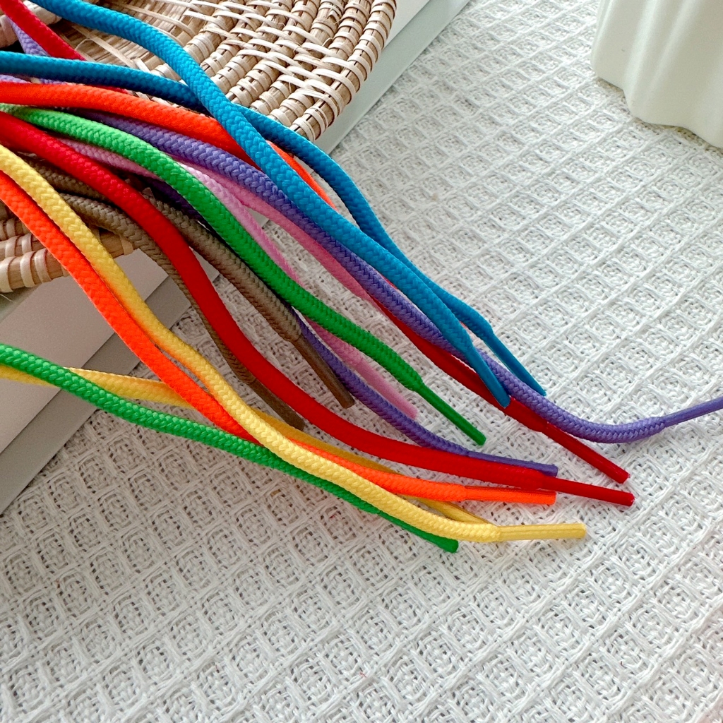 เชือกรองเท้า 🌈 ยาว 50cm เชือกรองเท้าเด็ก สีสวย มีหลายสี ใช้ร้อยของเล่นเด็ก