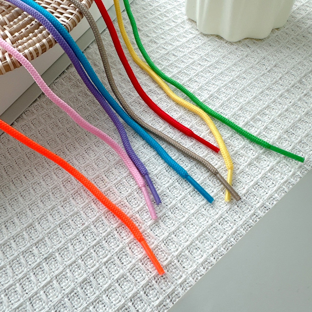 เชือกรองเท้า 🌈 ยาว 50cm เชือกรองเท้าเด็ก สีสวย มีหลายสี ใช้ร้อยของเล่นเด็ก