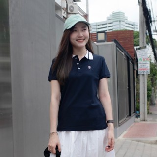 POLOLAND เสื้อโปโลหญิงทรงเข้ารูป รุ่นคลาสสิก2 - สีกรม (2 สี)