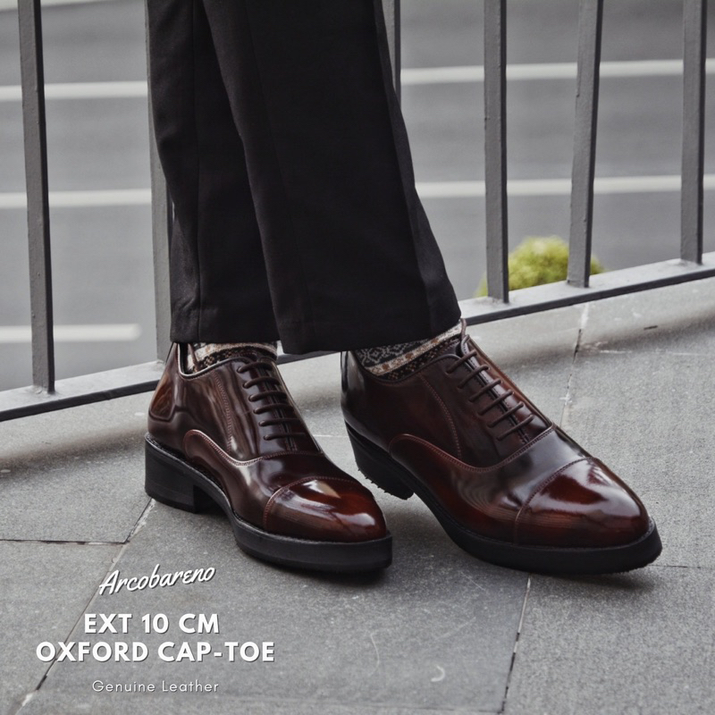 502-1 EXT 6 CM และ 10 CM Oxford Cap Toe PianoBlack & รูปที่ 6