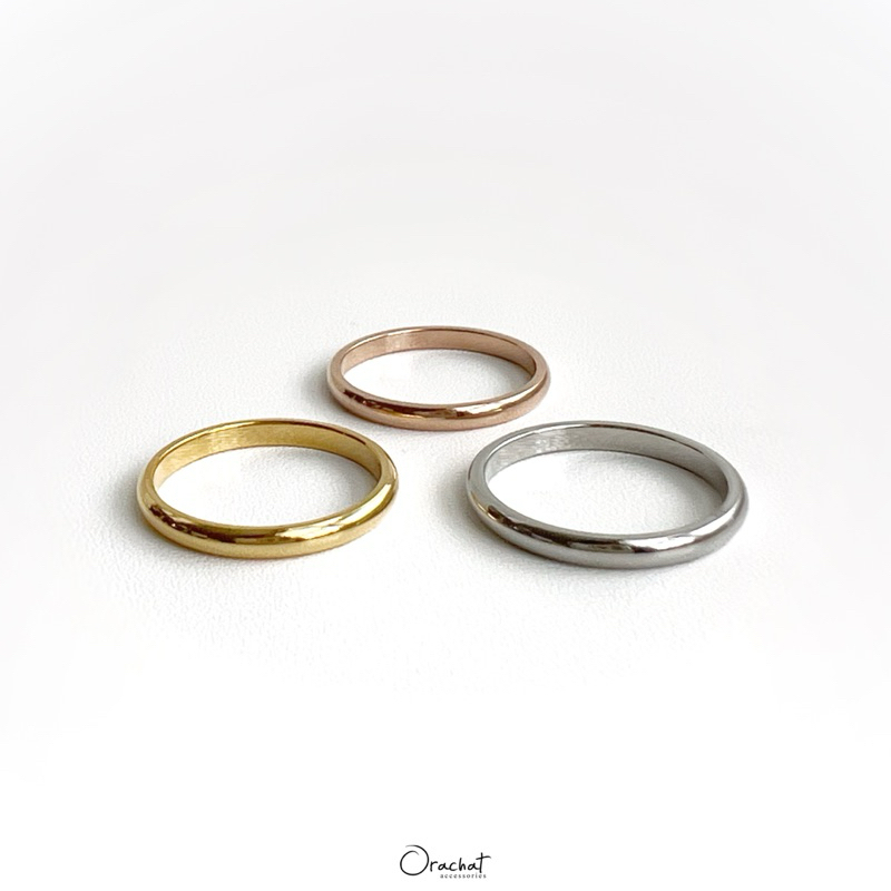 Orachat | Klear 14k ring. (แหวนตัวเรือนสแตนเลส)