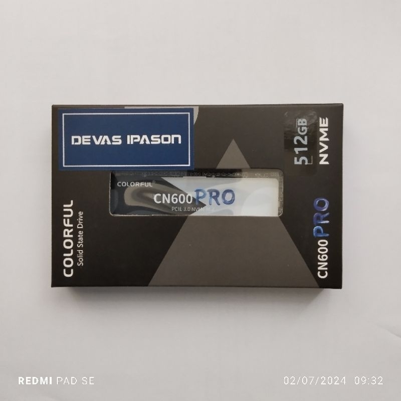 Colorful SSD CN600 PRO 512GB M.2 PCle/NVMe R3300MB/s W2800MB/s 
