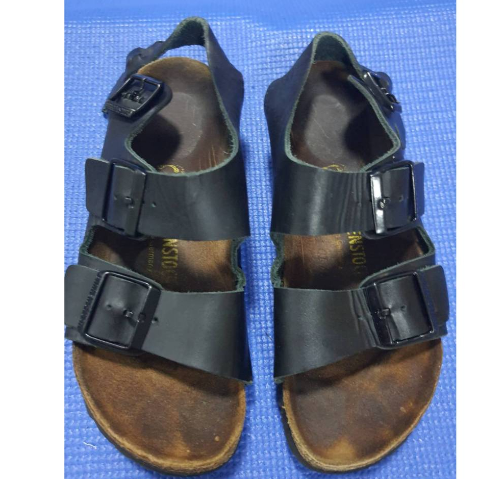 Brikenstock รองเท้าแตะรัดส้นหนังแท้ มือสอง size:37/24 cm พื้นเดิม น้ำหนักเบา #555