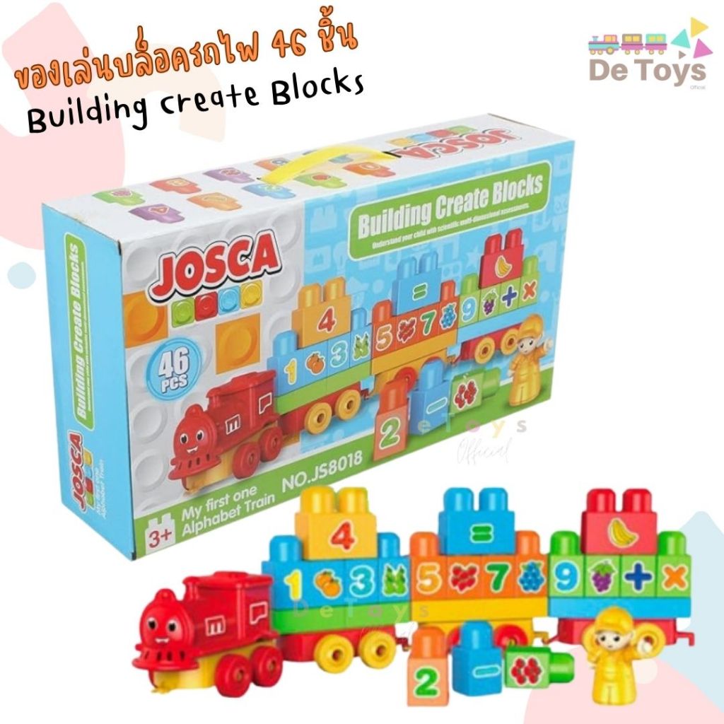 ของเล่นบล็อครถไฟ 46 ชิ้น Alphabet Train ตัวต่อแสนสนุกให้เด็กๆ ปลดปล่อยจินตนาการได้ไม่จำกัด