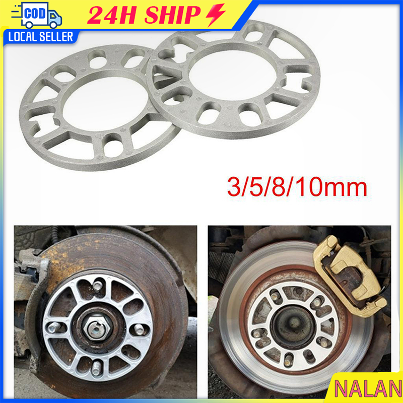 จัดส่งรวดเร็ว แผ่นสเปเซอร์รองล้อ 3/8MM แผ่นรองล้อรถยนต์ 4/5/6รู อะลูมิเนียมอัลลอย