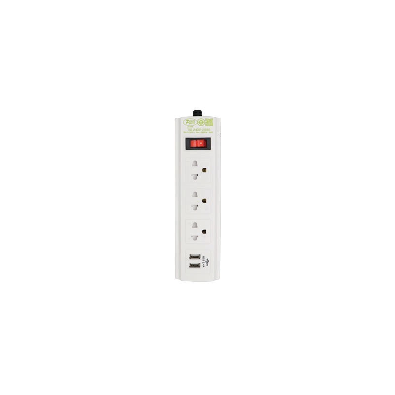DATA ปลั๊กไฟ ดาต้า 3 ช่อง  1 สวิตช์ 2 USB สาย 3 เมตร ปลั๊กพ่วง ปลั้กไฟ มอก แท้ ปลั๊กสามตา ปลั๊กไฟ รางปลั๊กไฟ มาตรฐาน มอก