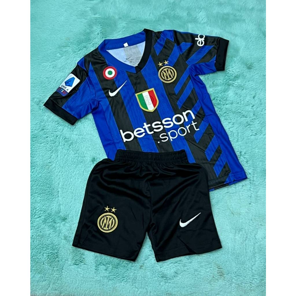 เสื้อกีฬาเด็ก Inter-milan แขนสั้น 2-12ปี ซีซั่นใหม่ 2024/25 ชุดกีฬาเด็กชายและหญิง ได้ทั้งชุด เสื้อพร้อมกางเกง ใหม่ล่าสุด