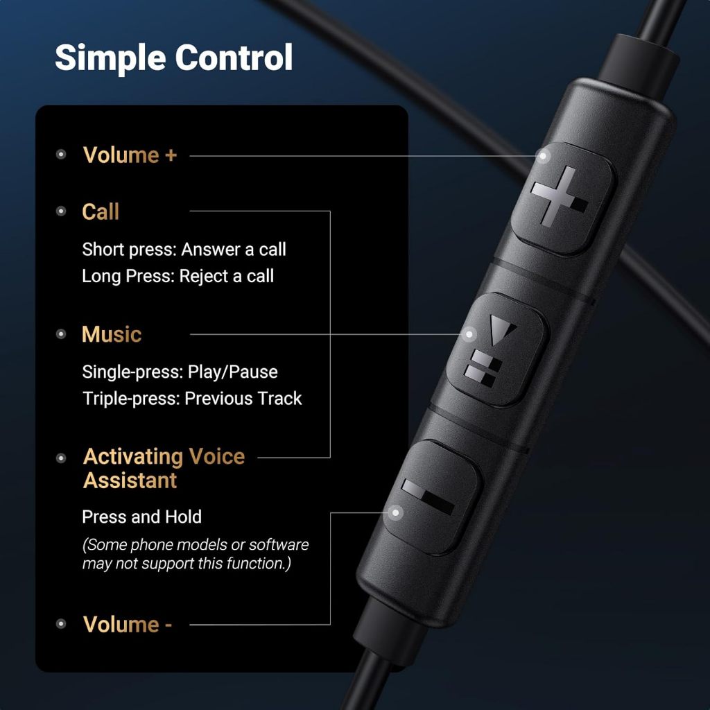 UGREEN รุ่น EP105 หูฟัง 3.5mm / Type C สเตอริโอเบส มีสาย HIFI พร้อมไมค์ สำหรับ Samsung และ iPhone