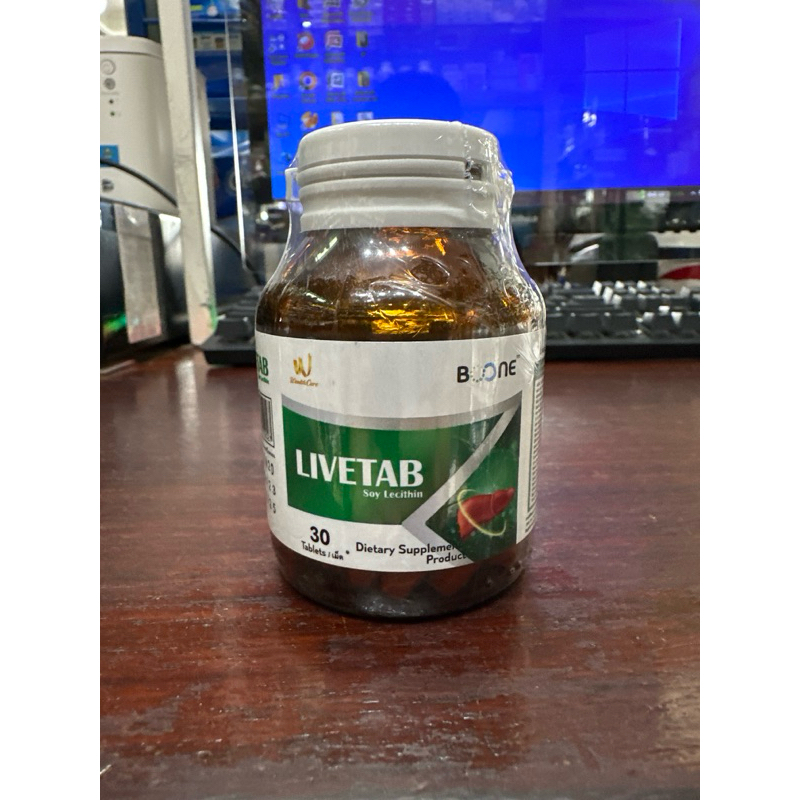 LIVETAB Soy Lecithin กระปุก 30 เม็ด (ลีฟแคป) วิตามิน บำรุงตับ