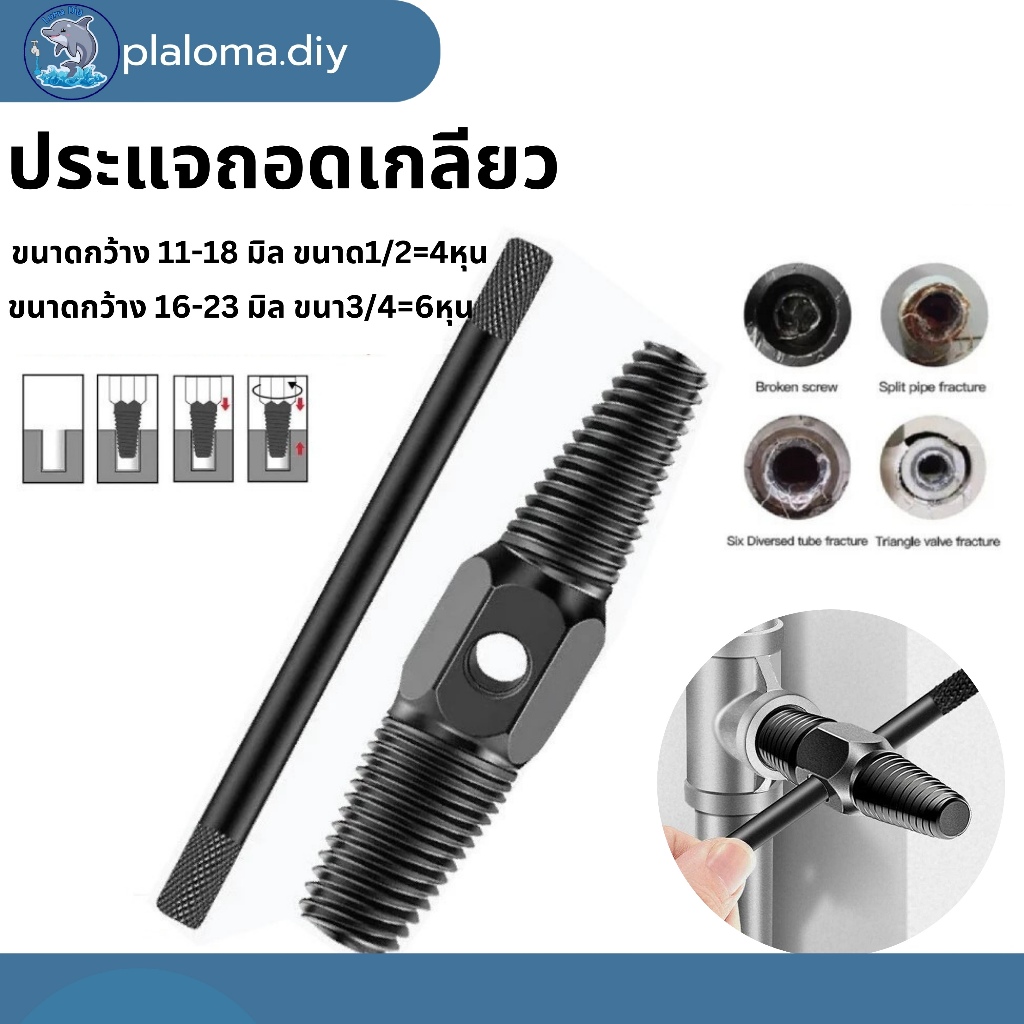 ประแจถอดเกลียวซ้าย เปลี่ยนท่อน้ำ ถอนเกลียวก๊อกน้ำที่หักคารู ถอนสกรู ถอดน็อคเสีย เกลียวหวาน คีม