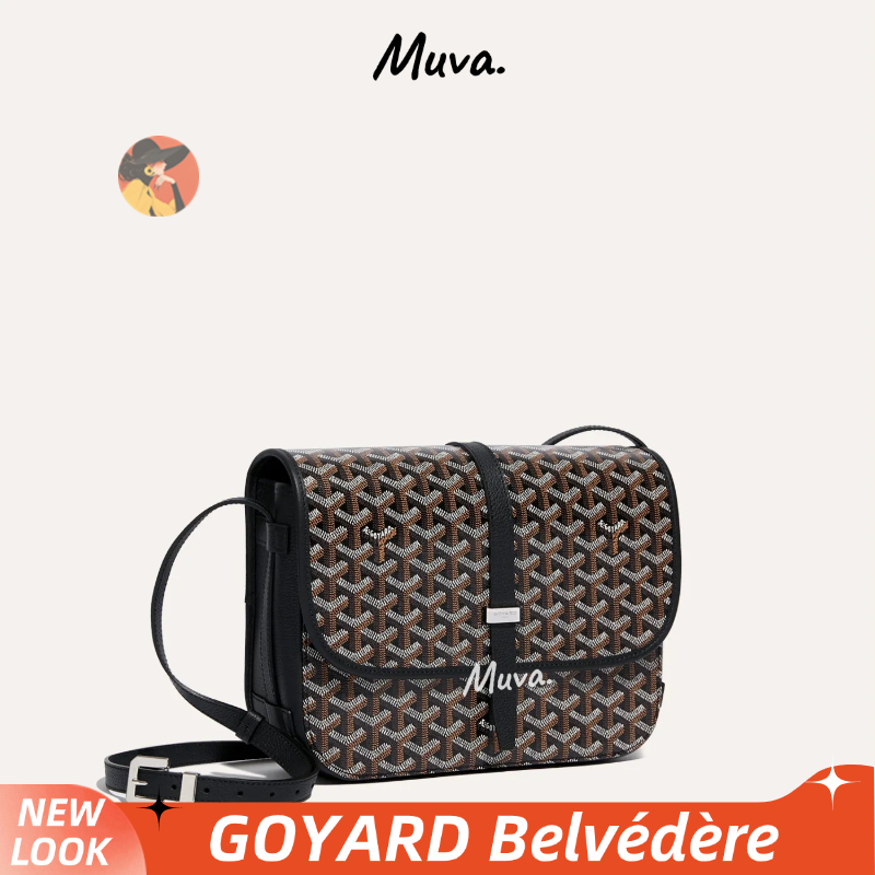 โกยาร์ด👜GOYARD Belvédère ผู้ชายและผู้หญิง/สไตล์เดียวกัน/กระเป๋าสะพาย