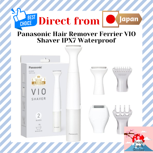 Panasonic Hair Remover Ferrier VIO Shaver IPX7 Waterproof Dry Shave Battery Operated Gray Effect ES-