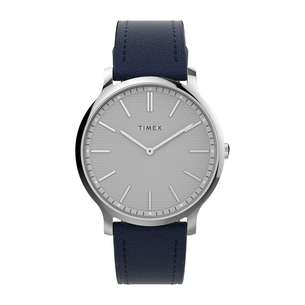 Timex TW2W43800 Men's Analogue Quartz Watch with Leather Strap 40mm. นาฬิกา นาฬิกาข้อมือ นาฬิกาข้อมือผู้ชาย
