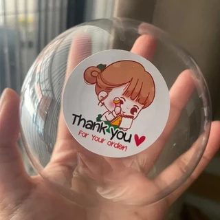 สติ๊กเกอร์ ขอบคุณ สติ๊กเกอร์ติดกล่อง ติดแก้วกาแฟ น้ำ เครื่องดื่ม ตกแต่ง sticker thankyou