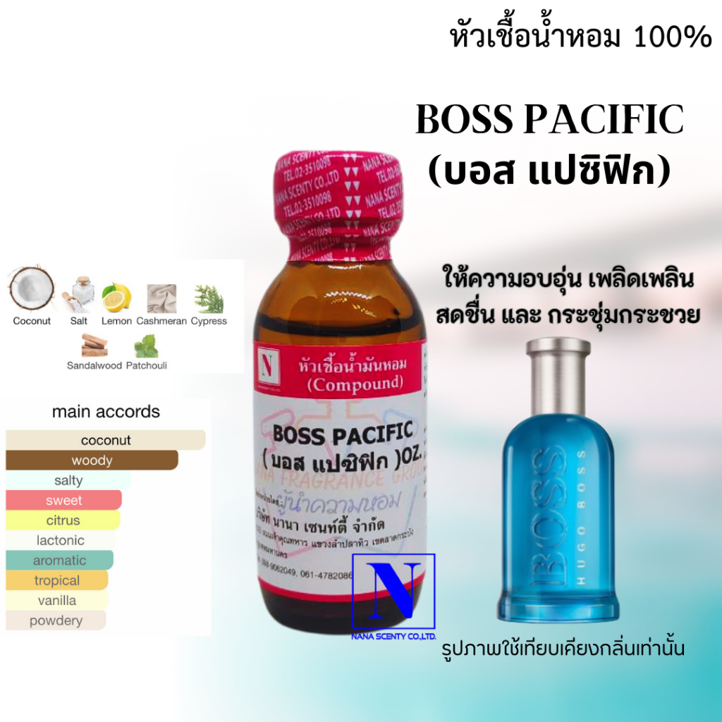 หัวน้ำหอม 100% กลิ่นบอส แปซิฟิก (BOSS PACIFIC)