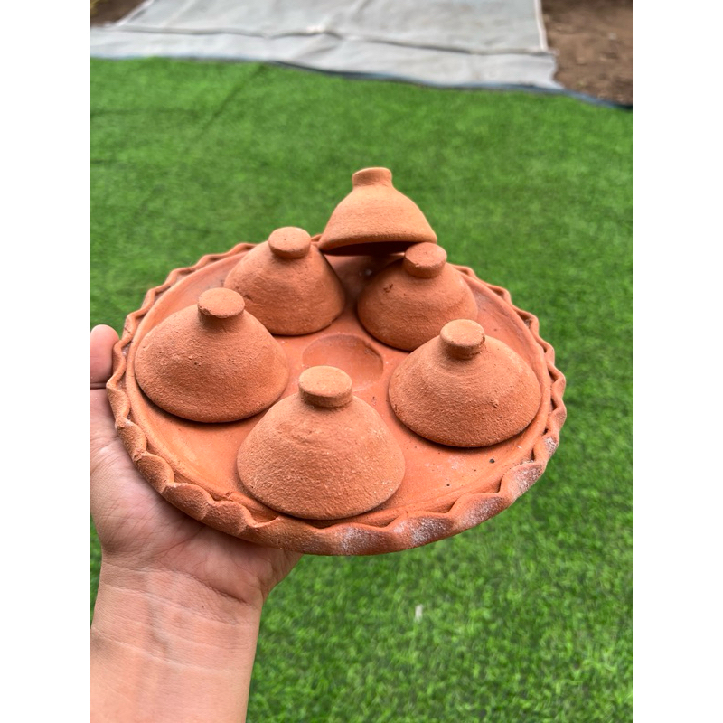 ถาดขนมครกดินเผา(ไม่มีเตา)มี6หลุม7หลุม8หลุม12หลุม ขนาดใช้งานได้จริงทอดไข่นากระทาได้คะ