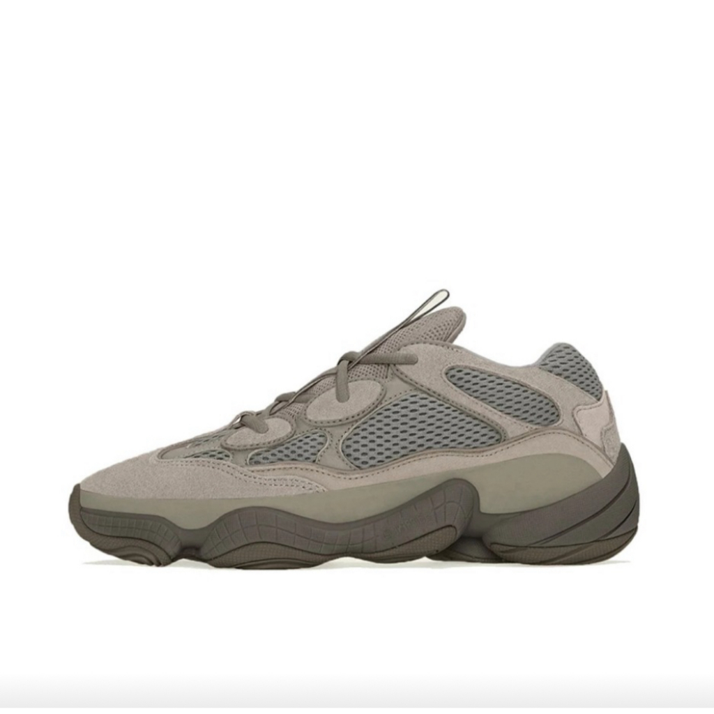 ของแท้ 100% adidas Yeezy 500 แนวโน้มการดูดซับแรงกระแทกป้องกันการลื่นไถลสวมรองเท้ากีฬาวินเทจลำลอง