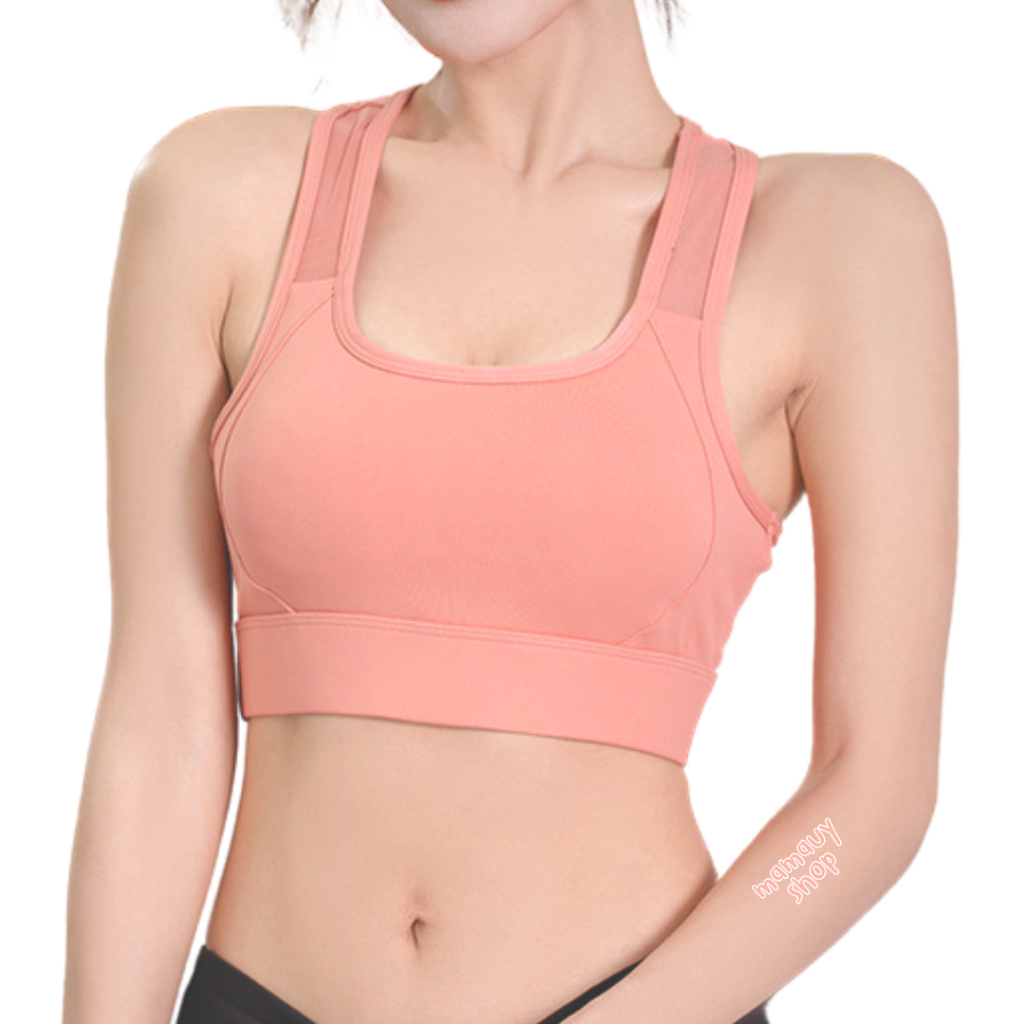 Sportbra สปอร์ตบรา บราโยคะ เสื้อในสปอร์ต ผ้าลื่น I มีฟองน้ำ #PTM2016