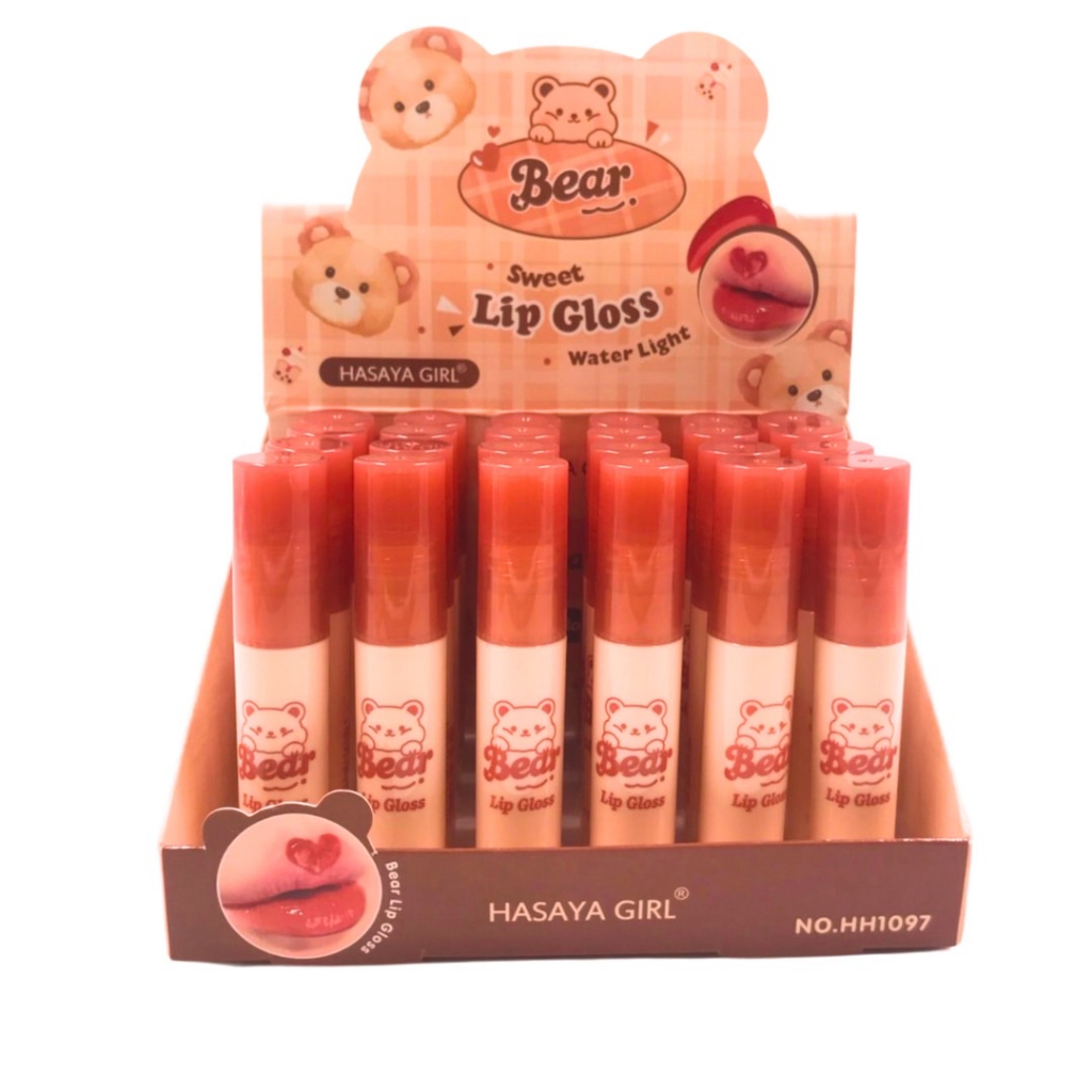 HH1097 ลิปหมีสุดน่ารัก ลิปกลอส เนื้อบางเบา เกลี่ยง่าย Hasaya Girl