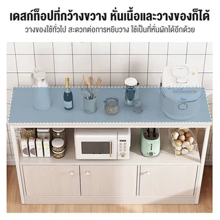 KANO ชั้นวางของในครัว 160cm ตู้กับข้าว เคาน์เตอร์ครัว ชนิดไม้+โครงเหล็ก ชั้นวางอเนกประสงค์ ประหยัดพื้นที่ แข็งแรง ดูดีตา